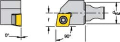 Kennametal - Right Hand Cut, Size KM16, CCMT 09T308 Insert Compatiblity, External Modular Turning & Profiling Cutting Unit Head - 10mm Ctr to Cutting Edge, 20mm Head Length, Through Coolant, Series Micro Screw-On - Exact Tooling