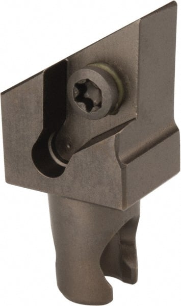 Kennametal - Left Hand Cut, Size KM12, DCMT 32.52 Insert Compatiblity, External Modular Turning & Profiling Cutting Unit Head - 8mm Ctr to Cutting Edge, 20mm Head Length, Through Coolant, Series Micro Screw-On - Exact Tooling