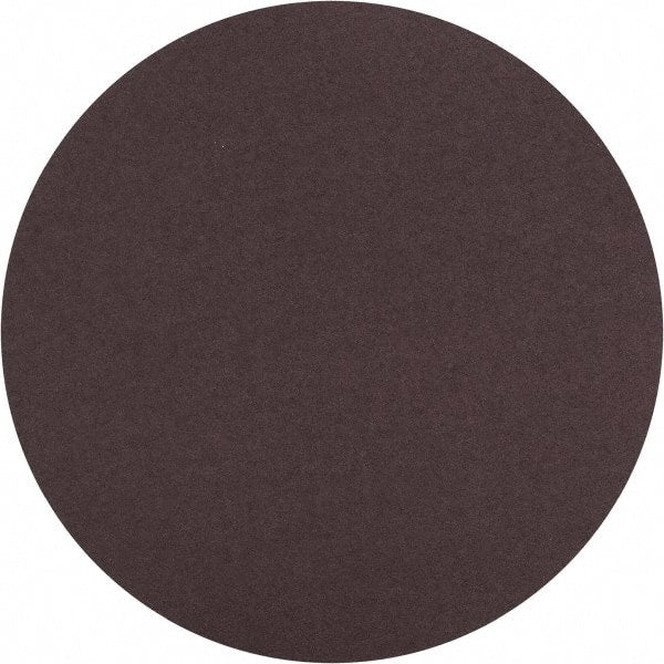 Norton - 10" Diam, 100 Grit Aluminum Oxide Adhesive PSA Disc - Medium Grade, Brown, X Weighted Backing, Flexible - Exact Tooling