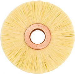 Weiler - 2-1/2" OD, 1/2" Arbor Hole, Natural Fiber Wheel Brush - 1/2" Face Width, 3/4" Trim Length, 20,000 RPM - Exact Tooling