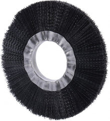 Weiler - 6" OD, 2" Arbor Hole, Nylon Wheel Brush - 3/4" Face Width, 1-1/2" Trim Length, 0.016" Filament Diam, 6,000 RPM - Exact Tooling