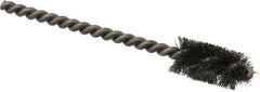 Weiler - 1/2" Diam Helical Steel Tube Brush - 0.005" Filament Diam, 1" Brush Length, 3-1/2" OAL, 3/16" Diam Stainless Steel Shank - Exact Tooling