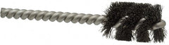 Weiler - 3/4" Diam Helical Steel Tube Brush - 0.006" Filament Diam, 1" Brush Length, 3-1/2" OAL, 7/32" Diam Stainless Steel Shank - Exact Tooling