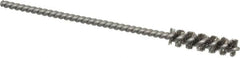 Weiler - 1/4" Diam Helical Stainless Steel Tube Brush - 0.004" Filament Diam, 1" Brush Length, 3-1/2" OAL, 1/8" Diam Stainless Steel Shank - Exact Tooling