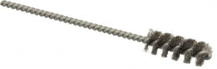 Weiler - 3/8" Diam Helical Stainless Steel Tube Brush - 0.004" Filament Diam, 1" Brush Length, 3-1/2" OAL, 1/8" Diam Stainless Steel Shank - Exact Tooling