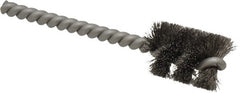 Weiler - 3/4" Diam Helical Stainless Steel Tube Brush - 0.006" Filament Diam, 1" Brush Length, 3-1/2" OAL, 7/32" Diam Stainless Steel Shank - Exact Tooling