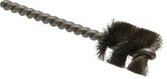 Weiler - 7/8" Diam Helical Stainless Steel Tube Brush - 0.006" Filament Diam, 1" Brush Length, 3-1/2" OAL, 7/32" Diam Stainless Steel Shank - Exact Tooling