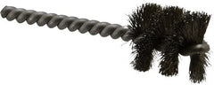 Weiler - 1" Diam Helical Stainless Steel Tube Brush - 0.008" Filament Diam, 1" Brush Length, 3-1/2" OAL, 1/4" Diam Stainless Steel Shank - Exact Tooling