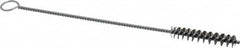Weiler - 2" Long x 3/8" Diam Steel Hand Tube Brush - Single Spiral, 8" OAL, 0.004" Wire Diam, 1/8" Shank Diam - Exact Tooling