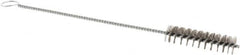 Weiler - 2" Long x 1/2" Diam Stainless Steel Hand Tube Brush - Single Spiral, 8" OAL, 0.004" Wire Diam, 1/8" Shank Diam - Exact Tooling