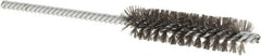 Weiler - 1/2" Diam Helical Steel Tube Brush - Double Spiral, 0.004" Filament Diam, 2" Brush Length, 5" OAL, 5/32" Diam Shank - Exact Tooling