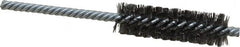 Weiler - 3/4" Diam Helical Steel Tube Brush - Double Spiral, 0.006" Filament Diam, 2-1/2" Brush Length, 5-1/2" OAL, 1/4" Diam Shank - Exact Tooling