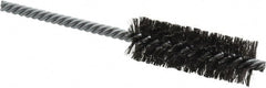 Weiler - 7/8" Diam Helical Steel Tube Brush - Double Spiral, 0.006" Filament Diam, 2-1/2" Brush Length, 5-1/2" OAL, 1/4" Diam Shank - Exact Tooling