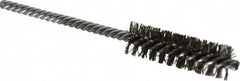 Weiler - 5/8" Diam Helical Stainless Steel Tube Brush - Double Spiral, 0.008" Filament Diam, 2" Brush Length, 5" OAL, 7/32" Diam Shank - Exact Tooling