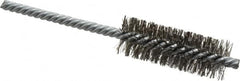 Weiler - 7/8" Diam Helical Stainless Steel Tube Brush - Double Spiral, 0.0104" Filament Diam, 2-1/2" Brush Length, 5-1/2" OAL, 1/4" Diam Shank - Exact Tooling