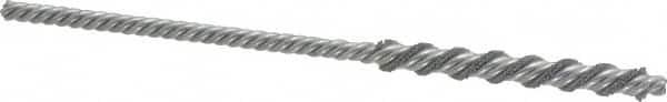 Weiler - 1/4" Diam Helical Nylon Tube Brush - Single Spiral, 0.022" Filament Diam, 2" Brush Length, 5" OAL, 5/32" Diam Shank - Exact Tooling