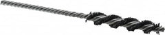 Weiler - 3/8" Diam Helical Nylon Tube Brush - Single Spiral, 0.022" Filament Diam, 2" Brush Length, 5" OAL, 5/32" Diam Shank - Exact Tooling
