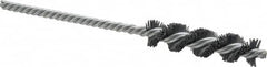 Weiler - 1/2" Diam Helical Nylon Tube Brush - Single Spiral, 0.022" Filament Diam, 2" Brush Length, 5" OAL, 3/16" Diam Shank - Exact Tooling