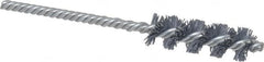 Weiler - 5/8" Diam Helical Nylon Tube Brush - Single Spiral, 0.022" Filament Diam, 2" Brush Length, 5" OAL, 7/32" Diam Shank - Exact Tooling