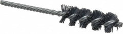 Weiler - 7/8" Diam Helical Nylon Tube Brush - Single Spiral, 0.022" Filament Diam, 2-1/2" Brush Length, 5-1/2" OAL, 1/4" Diam Shank - Exact Tooling