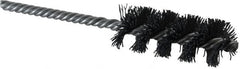 Weiler - 1" Diam Helical Nylon Tube Brush - Single Spiral, 0.022" Filament Diam, 2-1/2" Brush Length, 5-1/2" OAL, 1/4" Diam Shank - Exact Tooling