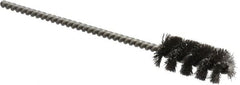 Weiler - 7/16" Diam Helical Steel Tube Brush - 0.005" Filament Diam, 1" Brush Length, 3-1/2" OAL, 1/8" Diam Stainless Steel Shank - Exact Tooling