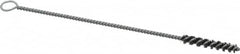 Weiler - 1-1/2" Long x 1/4" Diam Steel Hand Tube Brush - Single Spiral, 7" OAL, 0.006" Wire Diam, 3/32" Shank Diam - Exact Tooling