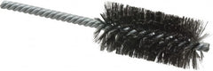 Weiler - 1-1/4" Diam Helical Steel Tube Brush - Double Spiral, 0.006" Filament Diam, 2-1/2" Brush Length, 5-1/2" OAL, 1/4" Diam Shank - Exact Tooling