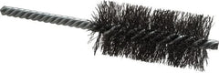 Weiler - 1-1/4" Diam Helical Steel Tube Brush - Double Spiral, 0.0104" Filament Diam, 2-1/2" Brush Length, 5-1/2" OAL, 1/4" Diam Shank - Exact Tooling