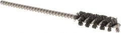 Weiler - 5/16" Diam Helical Steel Tube Brush - 0.005" Filament Diam, 1" Brush Length, 3-1/2" OAL, 1/8" Diam Stainless Steel Shank - Exact Tooling