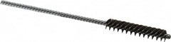 Weiler - 3/8" Diam Helical Steel Tube Brush - Double Spiral, 0.006" Filament Diam, 2" Brush Length, 4" OAL, 1/8" Diam Shank - Exact Tooling