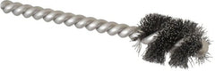 Weiler - 3/4" Diam Helical Steel Tube Brush - 0.008" Filament Diam, 1" Brush Length, 3-1/2" OAL, 7/32" Diam Stainless Steel Shank - Exact Tooling