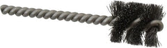 Weiler - 7/8" Diam Helical Steel Tube Brush - 0.008" Filament Diam, 1" Brush Length, 3-1/2" OAL, 7/32" Diam Stainless Steel Shank - Exact Tooling