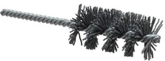 Weiler - 1-1/4" Diam Helical Nylon Tube Brush - Single Spiral, 0.035" Filament Diam, 2-1/2" Brush Length, 5-1/2" OAL, 1/4" Diam Shank - Exact Tooling