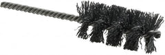 Weiler - 1-1/4" Diam Helical Nylon Tube Brush - Single Spiral, 0.022" Filament Diam, 2-1/2" Brush Length, 5-1/2" OAL, 1/4" Diam Shank - Exact Tooling