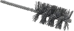 Weiler - 1-1/2" Diam Helical Nylon Tube Brush - Single Spiral, 0.035" Filament Diam, 2-1/2" Brush Length, 5-1/2" OAL, 1/4" Diam Shank - Exact Tooling