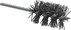 Weiler - 1-3/4" Diam Helical Nylon Tube Brush - Single Spiral, 0.04" Filament Diam, 2-1/2" Brush Length, 5-1/2" OAL, 1/4" Diam Shank - Exact Tooling