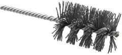 Weiler - 1-3/4" Diam Helical Nylon Tube Brush - Single Spiral, 0.035" Filament Diam, 2-1/2" Brush Length, 5-1/2" OAL, 1/4" Diam Shank - Exact Tooling