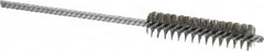Weiler - 3/8" Diam Helical Steel Tube Brush - Double Spiral, 0.003" Filament Diam, 2" Brush Length, 4" OAL, 1/8" Diam Shank - Exact Tooling