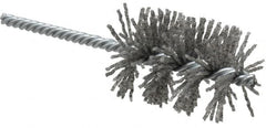 Weiler - 1-3/4" Diam Helical Nylon Tube Brush - Single Spiral, 0.06" Filament Diam, 2-1/2" Brush Length, 5-1/2" OAL, 1/4" Diam Shank - Exact Tooling
