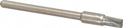 Weiler - 3/16" Brush Diam, Crimped, End Brush - 1/8" Diam Shank, 37,000 Max RPM - Exact Tooling