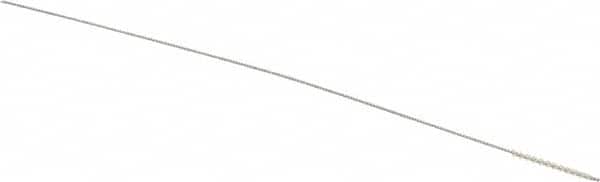 Weiler - 0.05" Diam Helical Nylon Tube Brush - 0.012" Filament Diam, 1/2" Brush Length, 4" OAL, 0.022" Diam Shank - Exact Tooling