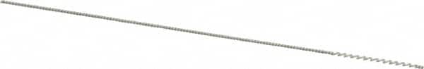 Weiler - 0.075" Diam Helical Nylon Tube Brush - 0.012" Filament Diam, 3/4" Brush Length, 4" OAL, 0.033" Diam Shank - Exact Tooling