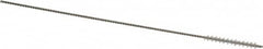 Weiler - 0.09" Diam Helical Nylon Tube Brush - 0.012" Filament Diam, 3/4" Brush Length, 4" OAL, 0.041" Diam Shank - Exact Tooling