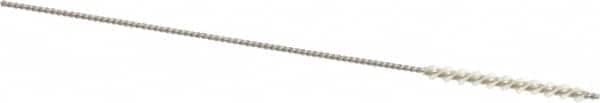Weiler - 0.105" Diam Helical Nylon Tube Brush - 0.012" Filament Diam, 1" Brush Length, 4" OAL, 0.041" Diam Shank - Exact Tooling