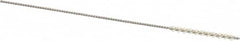 Weiler - 0.105" Diam Helical Nylon Tube Brush - 0.012" Filament Diam, 1" Brush Length, 4" OAL, 0.041" Diam Shank - Exact Tooling