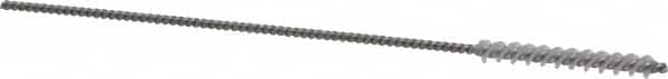 Weiler - 1/8" Diam Helical Nylon Tube Brush - 0.012" Filament Diam, 1" Brush Length, 4" OAL, 0.064" Diam Shank - Exact Tooling