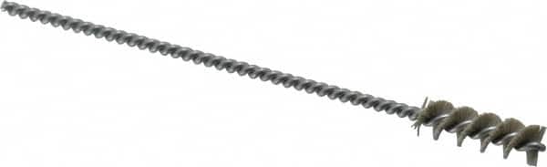 Weiler - 0.325" Diam Helical Nylon Tube Brush - 0.012" Filament Diam, 1" Brush Length, 5" OAL, 0.115" Diam Shank - Exact Tooling