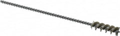Weiler - 0.325" Diam Helical Nylon Tube Brush - 0.012" Filament Diam, 1" Brush Length, 5" OAL, 0.115" Diam Shank - Exact Tooling