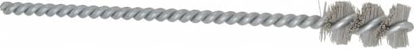 Weiler - 0.515" Diam Helical Nylon Tube Brush - 0.012" Filament Diam, 1" Brush Length, 5" OAL, 0.194" Diam Shank - Exact Tooling